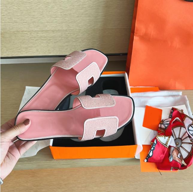 

Best 526 Quality Genuine Designer H Slippers Leather Same Style for Women's Summer Outwear Leisure Vacation Beach Slippers Spring Flat Shoes Size34-42 sfwsr, A+