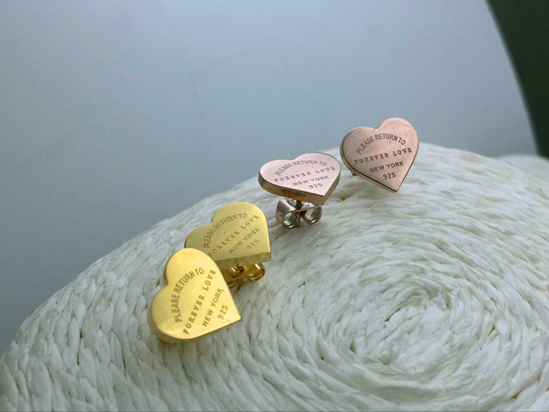 

Gold earrings luxury earrings designer earrings diamond earrings top quality women engagement earrings Heart women pearl earring wedding party jewerlry