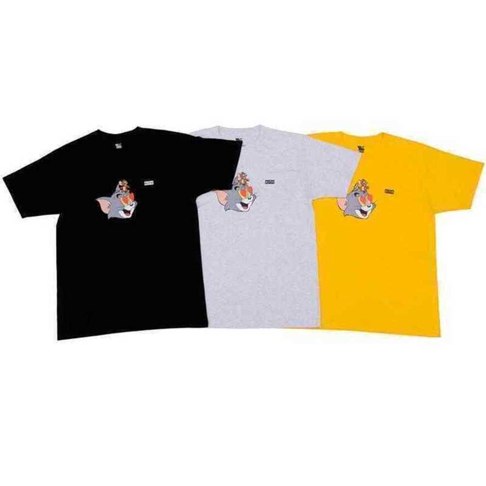 

Men's T-shirt with short sleeved round neck Cartoon printing style for summer and quick drying breathability 100% pure cotton limited time PHEM, Love light grey