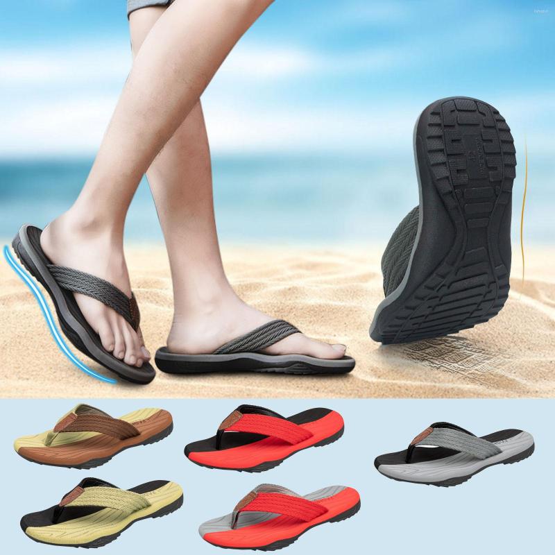 

Slippers Women's Men's Flip Flops Summer Beach Sandals Flat Shoes Fashionable And Lightweight Zapatos, Black