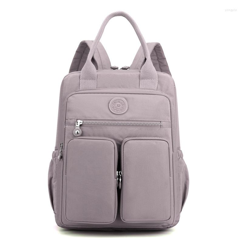 

Backpack 2023 Mummy Bag Leisure Fashion Nylon Waterproof Travel Large Capacity Multifunctional, Orange