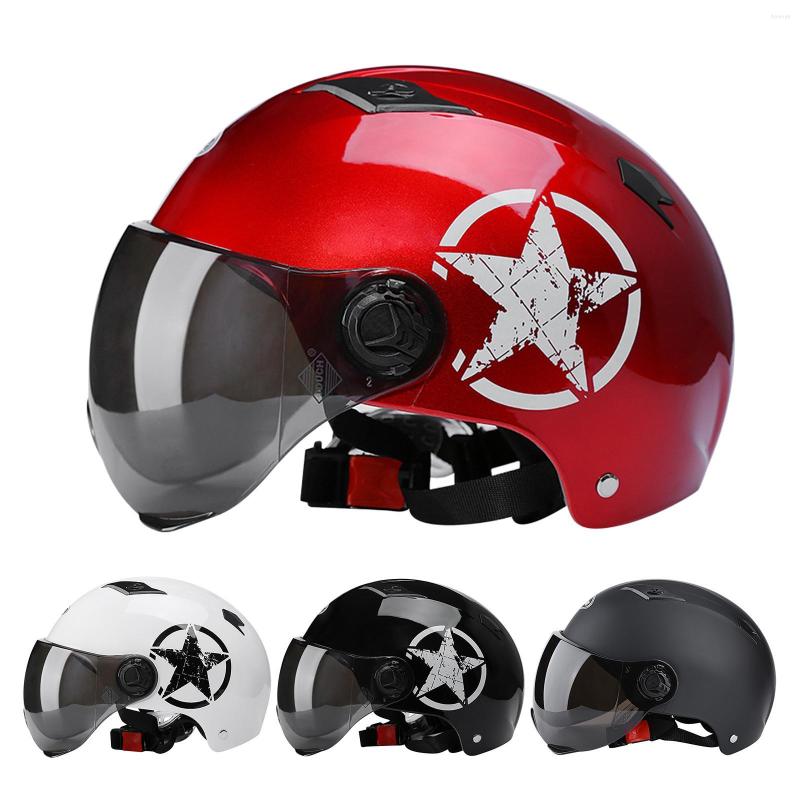 

Motorcycle Helmets Half Lightweight Scooter Flip Up Safety Fit For Motocross Adult Women, Red