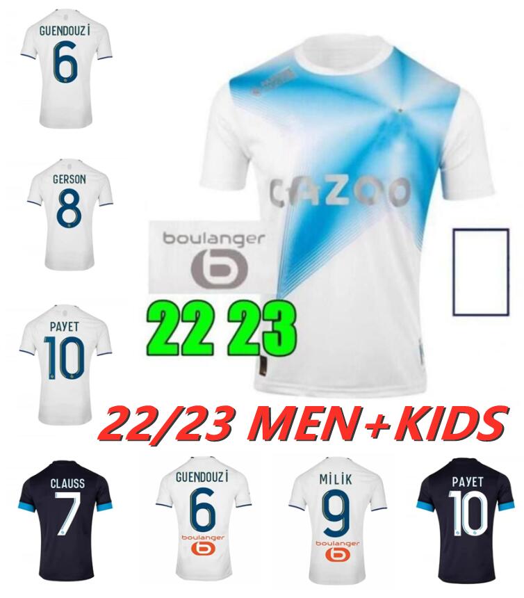 

2023 Maillot Marseilles Soccer Jerseys Foot Kids Kit OM Olympique 23/34 Football Shirt 30 Year Anniversary Special Player Version Training GUENDOUZI ALEXIS SANCHEZ, 22/23