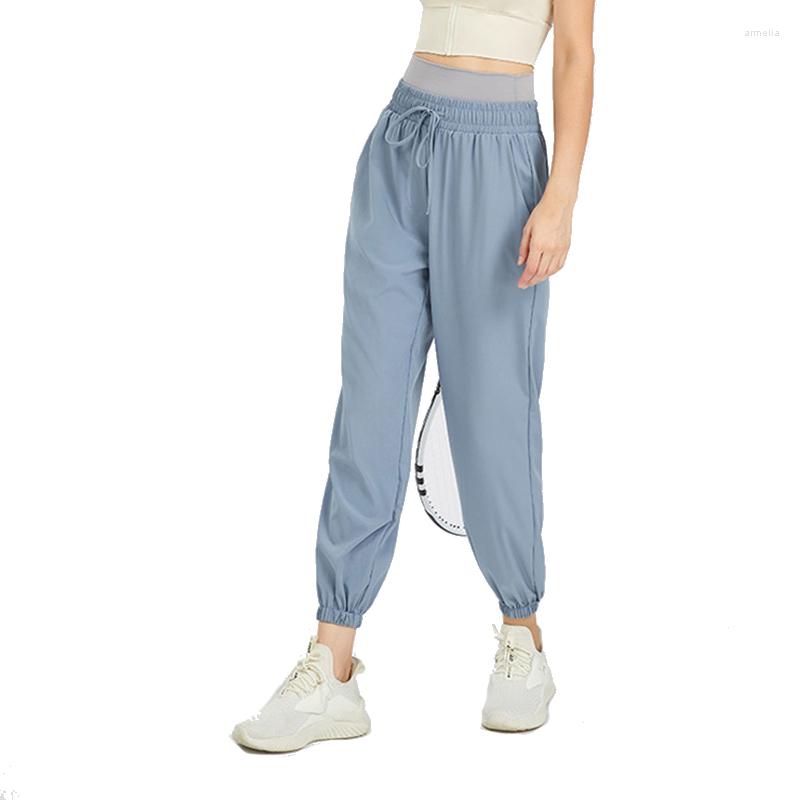 

Active Pants HAMYNANA Sweatpants Joggers Women Yoga Gym Sport Double High Waist Loose Quick Dry Track Fashion Exercise Clothing, Black
