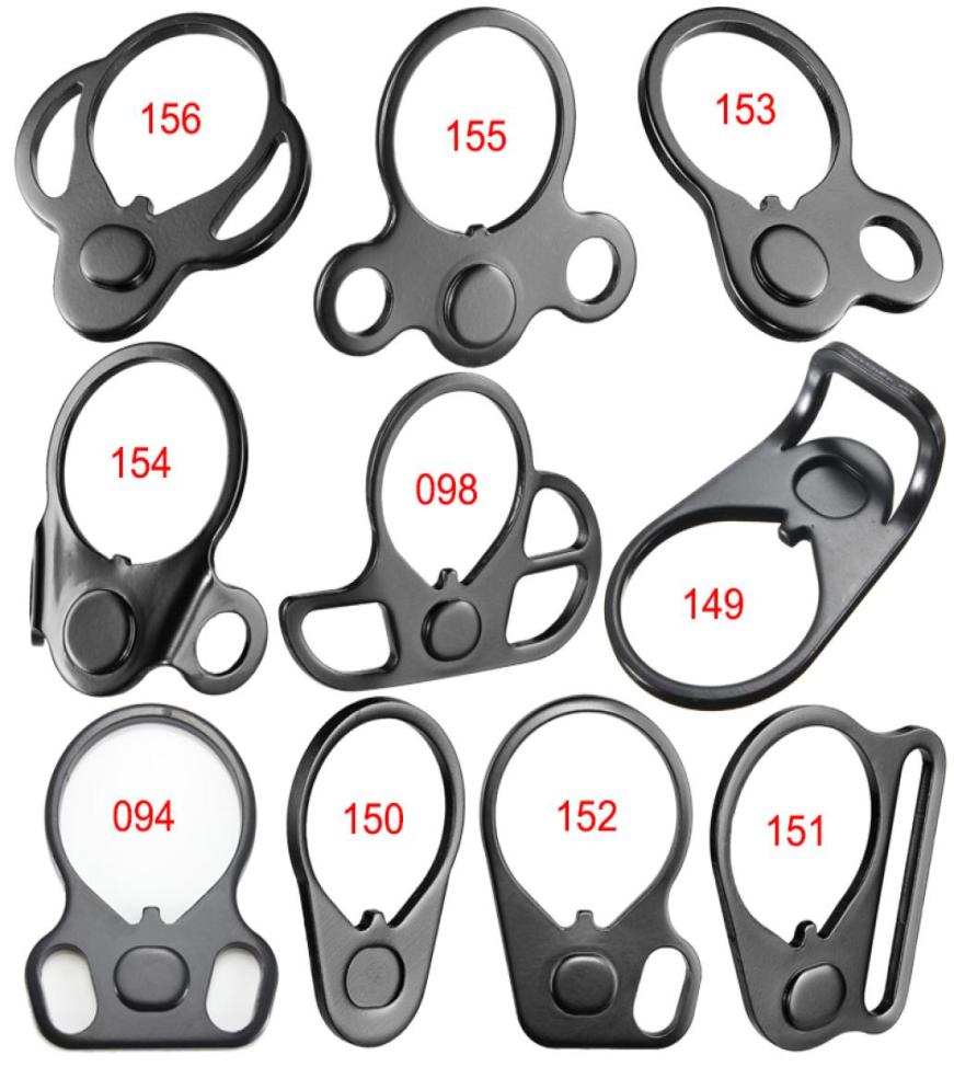 

Airsoft M4 ar 15 accessories Tactical strap rope single point sling adapter end plate mount combination for hunting7260135, Black