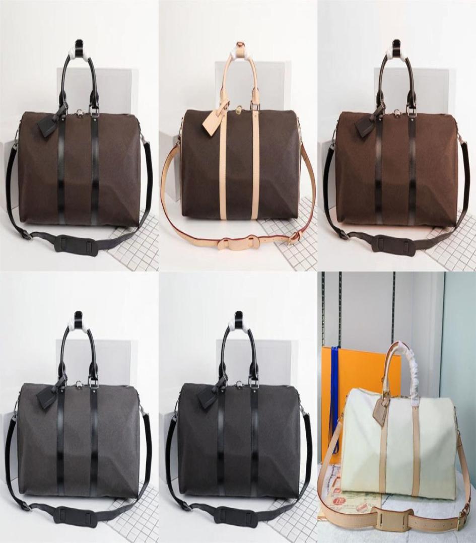 

duffel bags Large capacity 45 50 55 cm women travel handbag luxurys designers shoulder bag for men sport outdoor packs classic rol5274149, Cream