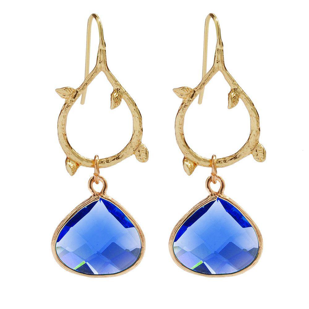 

Dangle Chandelier Vintage Water Drop Crystal Earrings For Women Colorf Birthstone Gold Leaf Teardrop Earring Fashion Jewelry Best Dhlmb