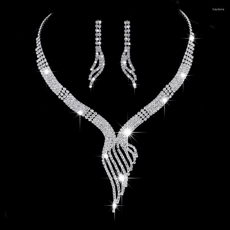 

Necklace Earrings Set Women's Rhinestone Jewelry Glitter Tassel Dangle For Masquerade Ball Banquet Cosplay, Picture shown