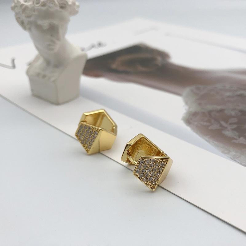 

Hoop Earrings & Huggie 2023 Geometric For Women Retro Statement Hoops With Charms Minimalist Cubic Zircon Ear JewelryHoop