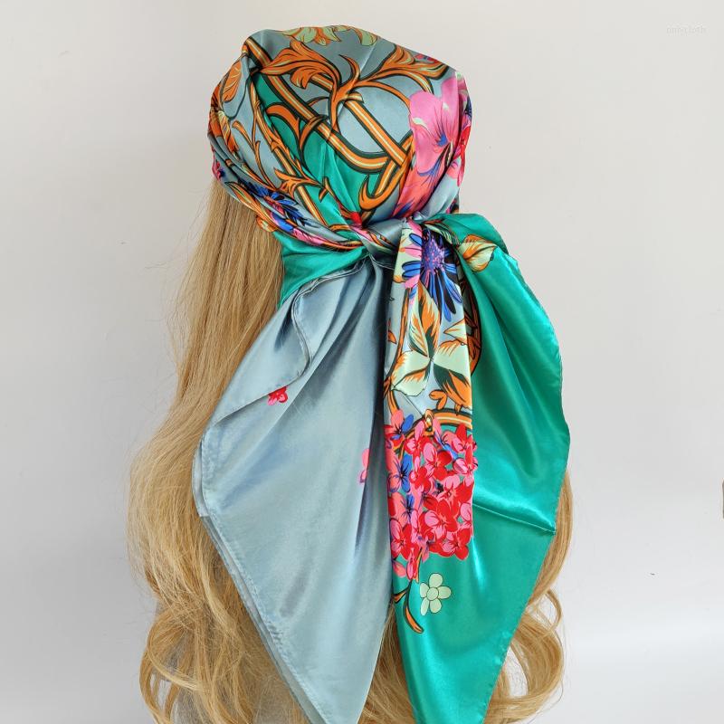 

Scarves Fashion Silk Satin Square Scarf Women Animal Print Small Neckerchief Hair Bandana Female Head Shawl Foulard 2023