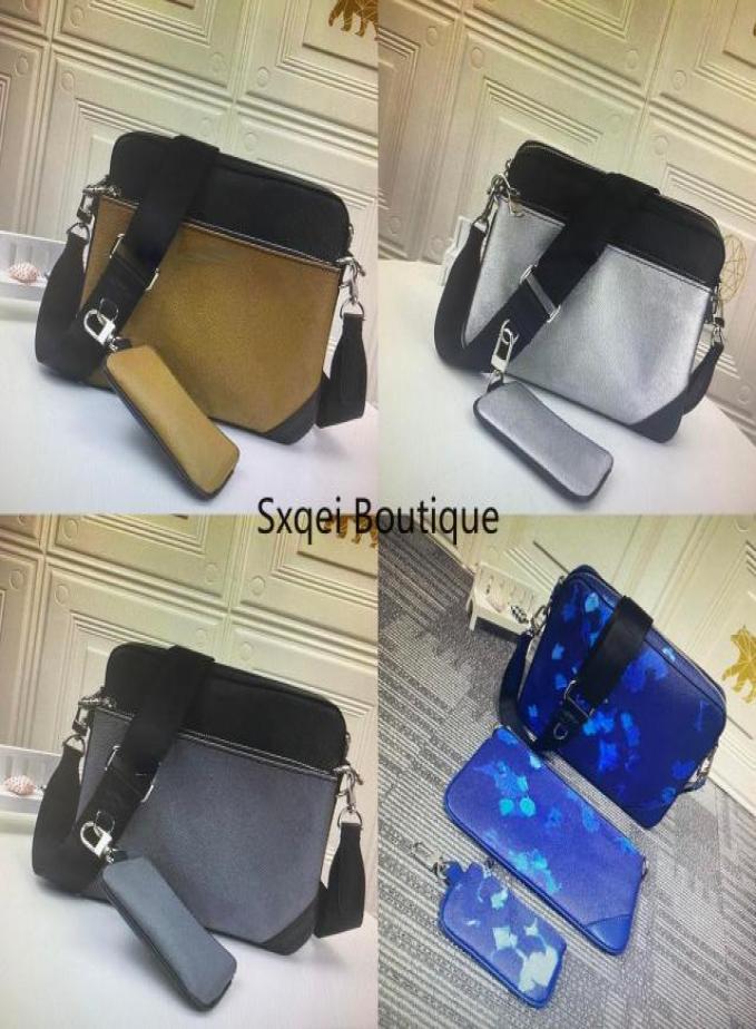 

2022 Classical Messenger Bags for Men Reverse Canvas Mens Crossbody 3 Piece Sets Fashion Man Shoulder Bags Purse Wallet Clutch9545389, Beige