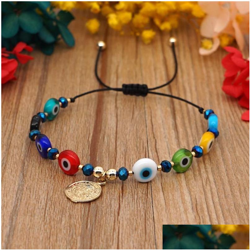 

Beaded Turkish Evil Blue Eye Bracelets Strands Handmade Bohemia Pseras Lucky Jewelry Greek Bracelet For Women Drop Delivery Dhkxi