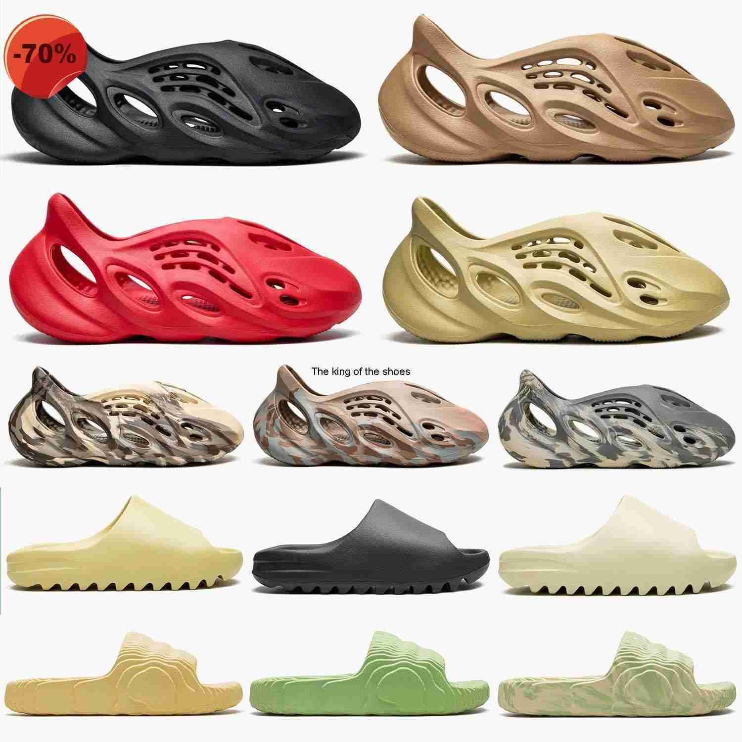 

Sandals slide foam runner Designer slippers men women Sandals Triple Black White Resin pattern slippers mens womens slides slider slipper sliders, #11