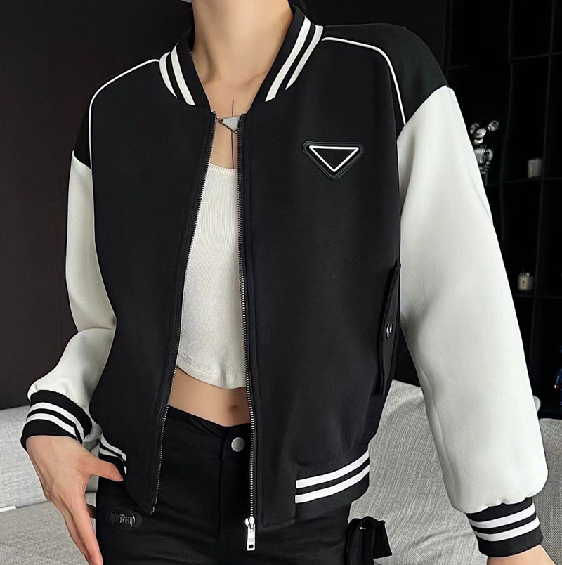 Cotton designer jackets Womens Mens Baseball Hip Hop Harajuku Letter Print Triangle logo Streetwear Unisex Coats-image-869270203