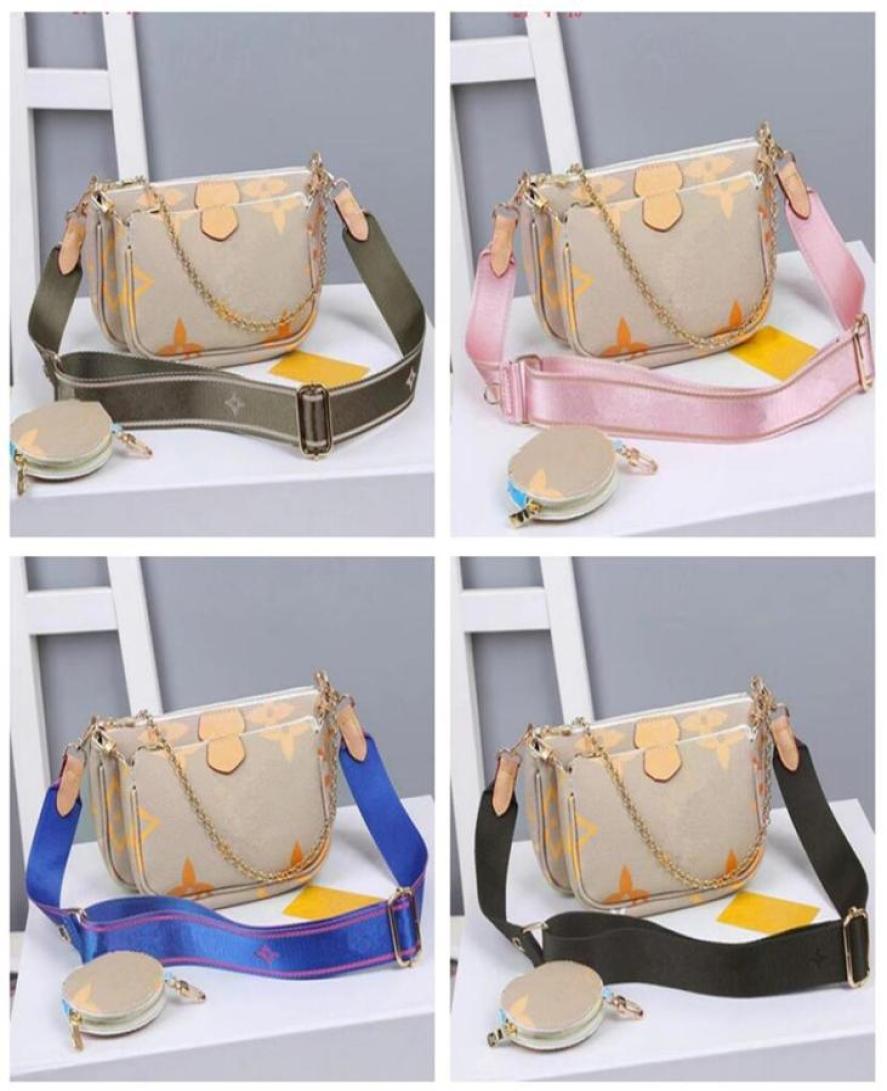 

Top Quality famous Designer Handbag lady Shoulder Bags Chain mini 3piece set Women fashion Classic wild Cross body Purse Ladi6361246, Silver