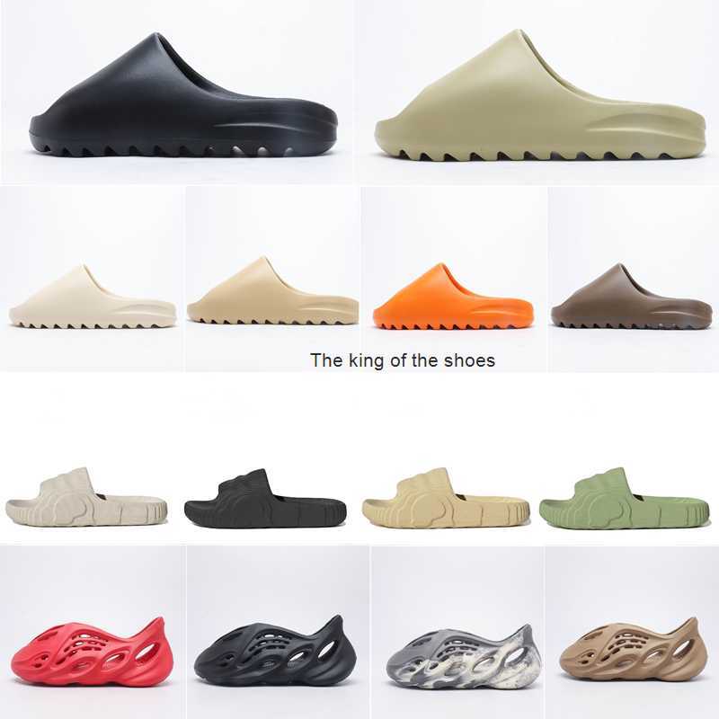 

Slide Slippers Sandals Designer Men Women Rubber Eva Foam Runner Vermillion Mineral Blue Onyx Pure Ochre Bone Resin Clog Desert Shoe, 12