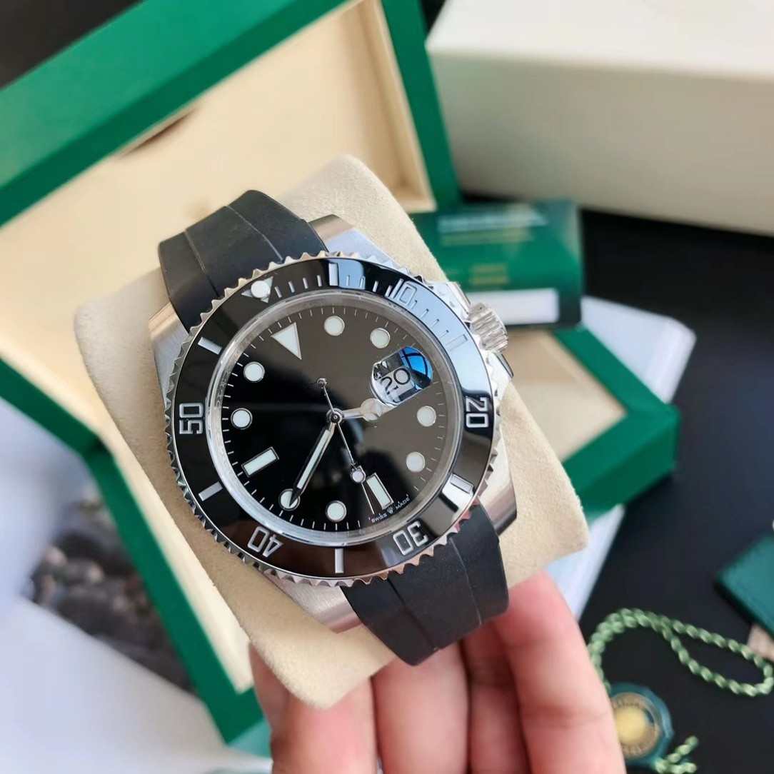 

AAA Luxury designer men's watch automatic mechanical ceramic 40MM dial Rubber strap fashion classic style luminous sapphire watch ghost king gradual series, Style 2 watch+original box
