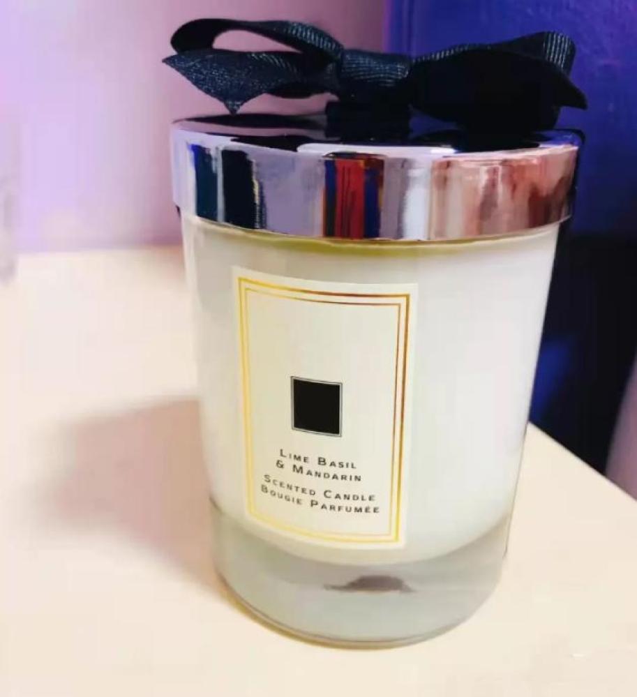 

Latest solid perfume Candle Wild Bluebell Lime Basil Sea Salt English Pear 200g High Quality Incense Scented Candles gift box7132961