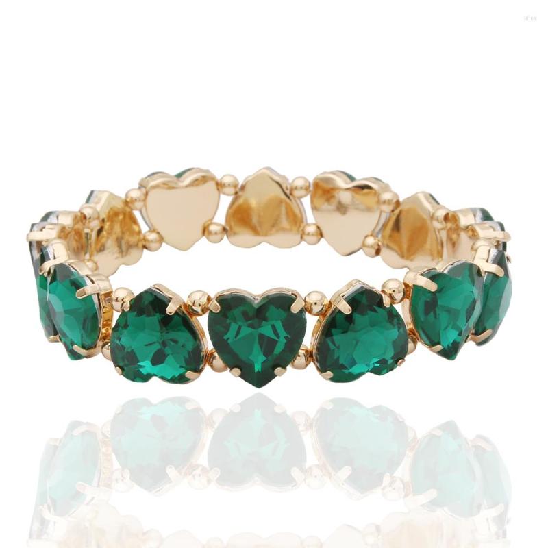 

Charm Bracelets Hart Glass For Woman Adjustable European American Exaggeration Spring Bangle Madera Pulseira Bridal Wedding Christmas