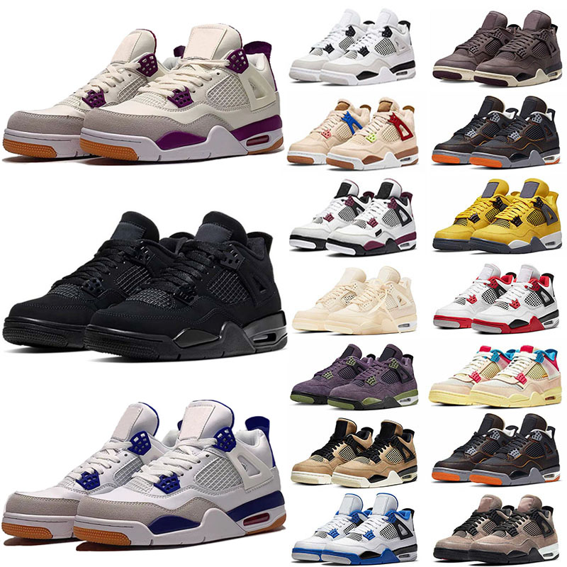 

Jumpman 4 Men Women Basketball shoes Bred 4s UNC Black Cat University Blue The Cactus White Grey Mens Pure Royalty Men Sport Sneakers Eur 36-47, 11
