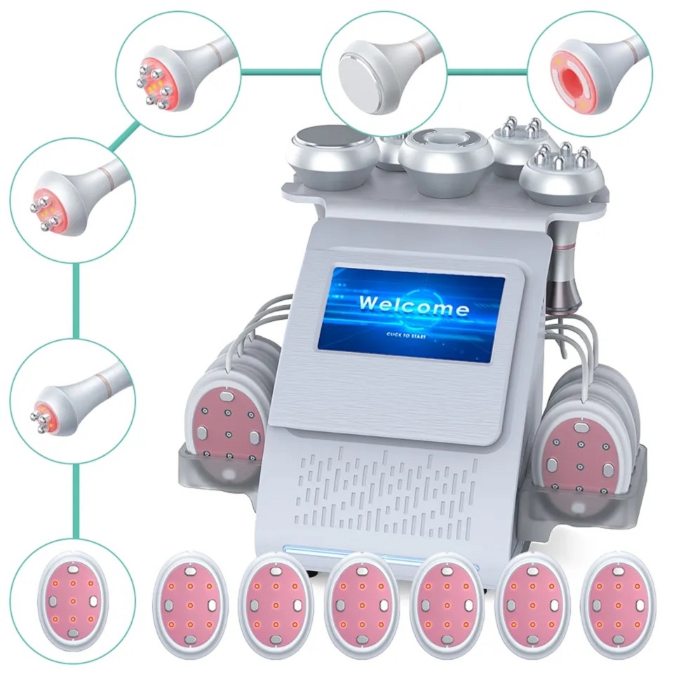 

6 in 1 80k slimming Cavitation Liposuction Vacuum RF Ultrasonic Cavitation Vacuum RF Skin Tighten EMS Body Slimming Machine
