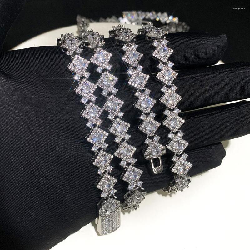 

Chains Hip Hop Cloister Link Chain Necklace Paved 5A Cubic Zircon For Men Boy Punk Styles Cuban HipHop Jewelry Drop Ship