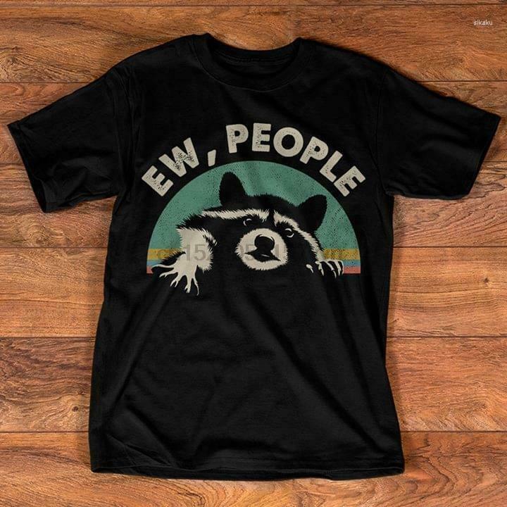 

Men' T Shirts Raccoon Ew People Men T-Shirt Cotton -6XL, Men-darkpurple