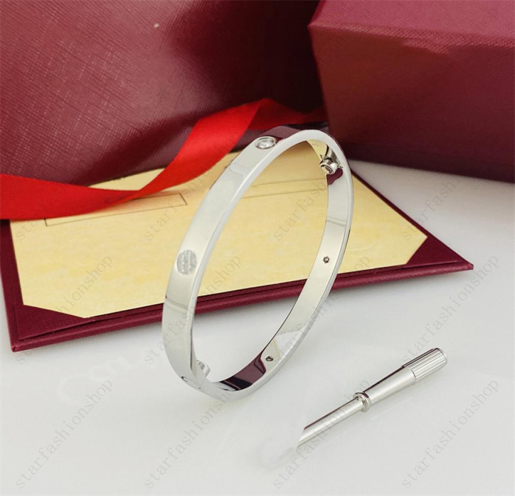 

Men and Womens Bracelets Bracelet Bangle Silver Rose Gold Bracelet Mens Luxury Designer Jewelry Titanium Couple Simple Fashion Scr3236808