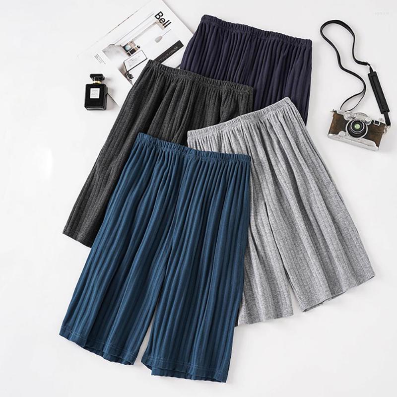 

Men's Sleepwear Casual Solid Pants 4XL Men's Knitted Cotton Pajama Spring Summer Thin Pajamas Shorts High Elastic Pijama Hombre, A5