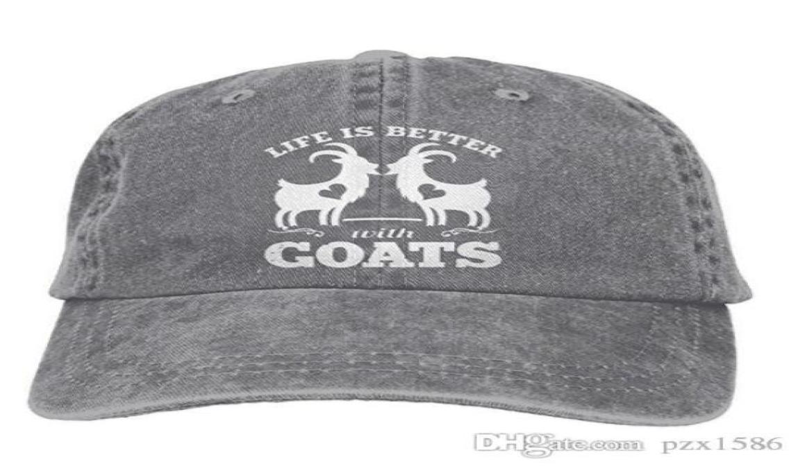 

pzx Baseball Cap for Men Women Life is Better with Goats Men039s Cotton Adjustable Denim Cap Hat Multicolor optional1324742, Grey
