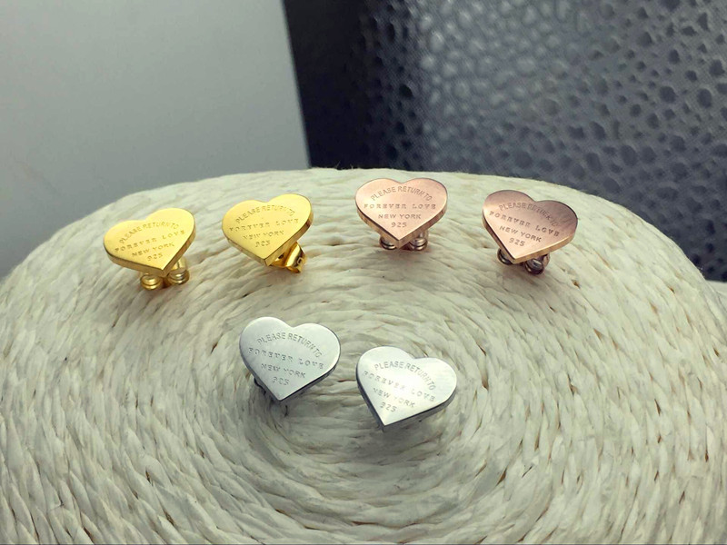 

Earring luxury earrings earrings designer for women stud earrings micro-size pierced heart-shaped earrings Titanium steel ear studs non-fading wedding party gifts