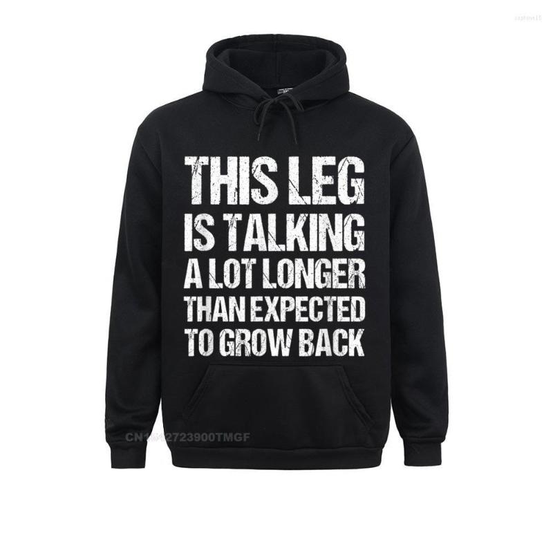 

Men' Hoodies Adult Long Sleeve This Leg Is Taking A Lot Longer Than Expected To Grow Back T-Shirt Sweatshirts Normal Funny Hoods, Red