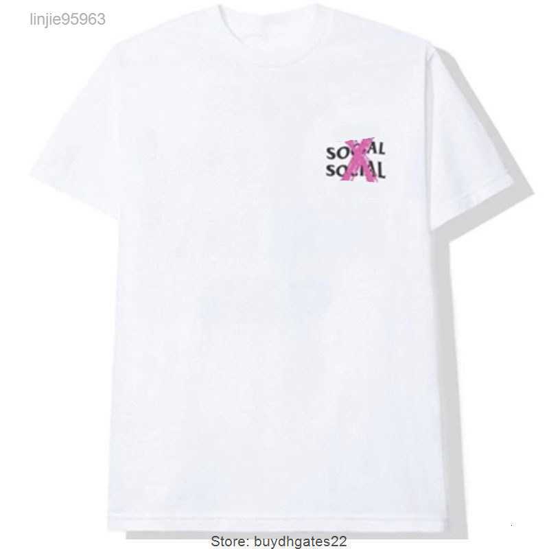

Tide Brand Men's t Social Club 19fw Forked Letter Print Designer T-shirt Casual Couples Short Sleeve Design266s