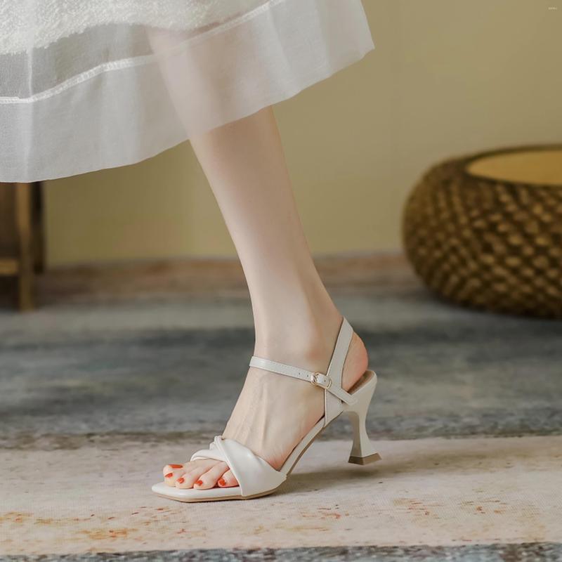 

Slippers Shoes Woman 2023 Low Slipper Rome Slides Rubber Hoof Heels Fabric Ladies'