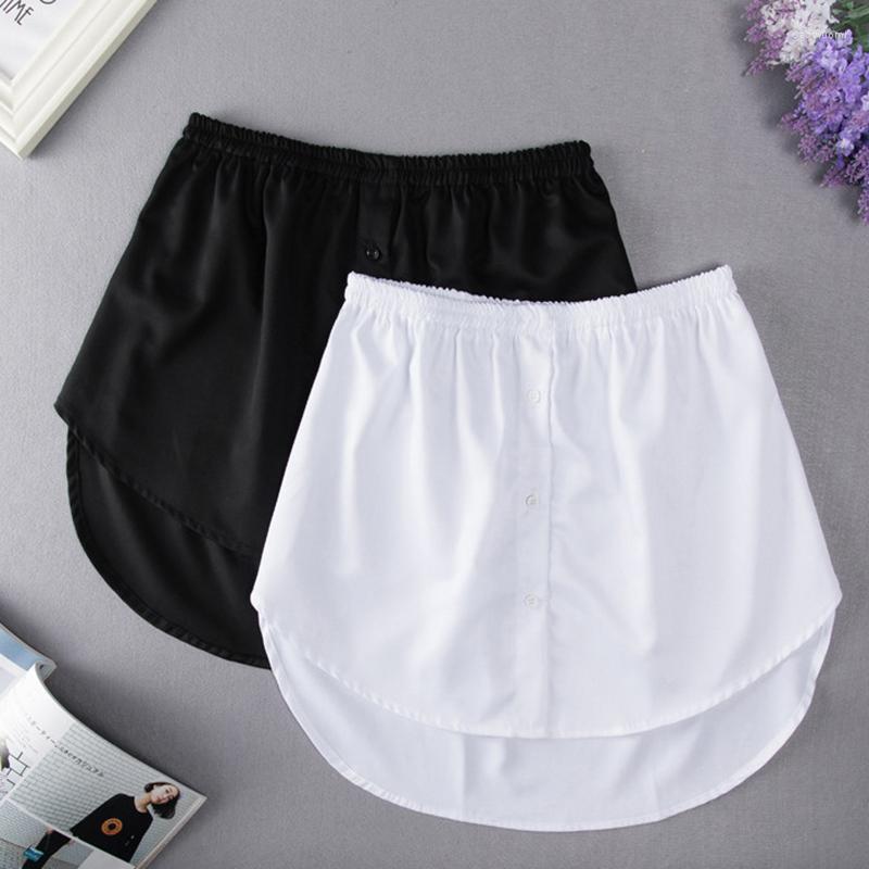 

Skirts Detachable Underskirt Women Fake Shirt Irregular Skirt Tail Blouse Hem Cotton Extender Mini 6 Sizes, White