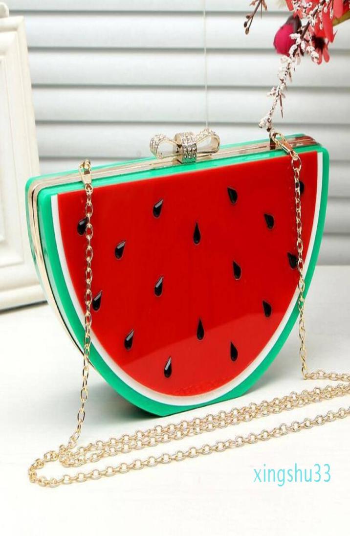 

Whole New Arrival Acrylic Women Evening Bag Watermelon Lemon Orange Shape Chain Handbag Wedding Party 20225744777, Sky blue