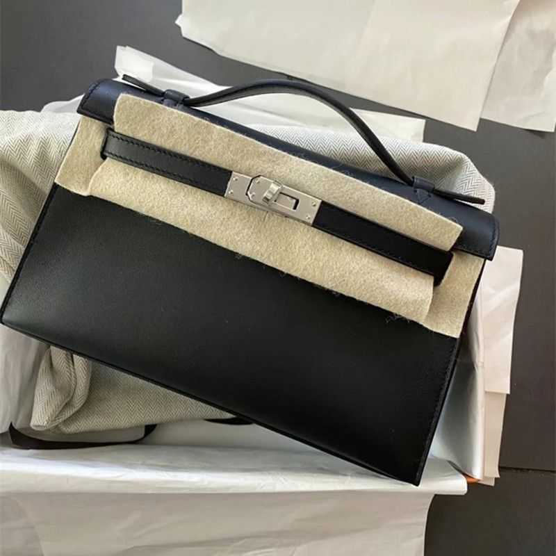

Fashion Bags H erms Kellies 2023 Bag Generation Bag Swift Soft Cowhide Genuine Leather Women's Bag One Shoulder Crossbody Chain Bag, Black gold buckle soft cowhide gift