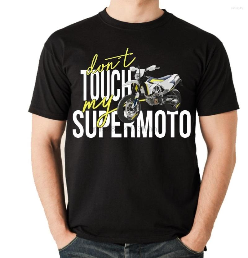 

Men's T Shirts Summer Fashion Men Tee Unisex T-Shirt - HUSKY SUPERMOTO Dont Touch My Motorrad Fun Short-Sleeved Cotton, Camel