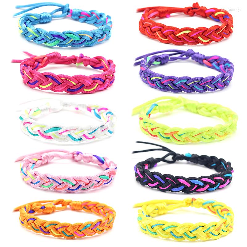 

Bangle Multicolor Fashion Bohemia Ethnic Style Adjustable Handmade Bracelet Women Men Couple Friendship Braided Cuff Woven Rope Jewelry