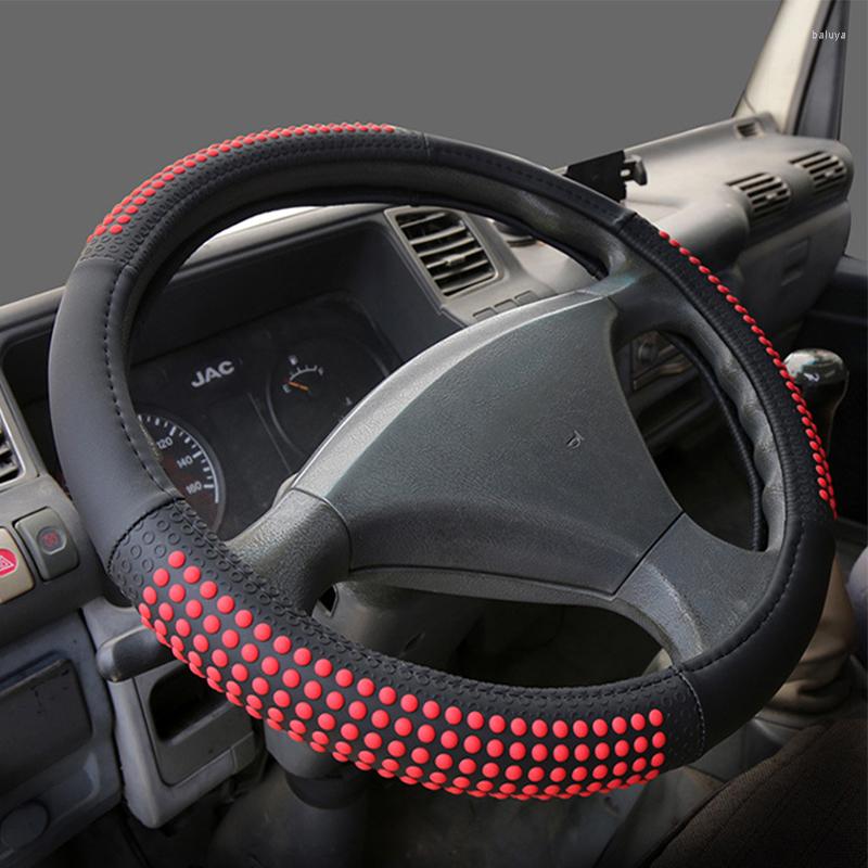 

Steering Wheel Covers Car Truck Auto Van Lorry Bus Cover Wrap For 40 42 45 47 50CM 3 D Non-slip Braid On Steering-Wheel Black Red Blue