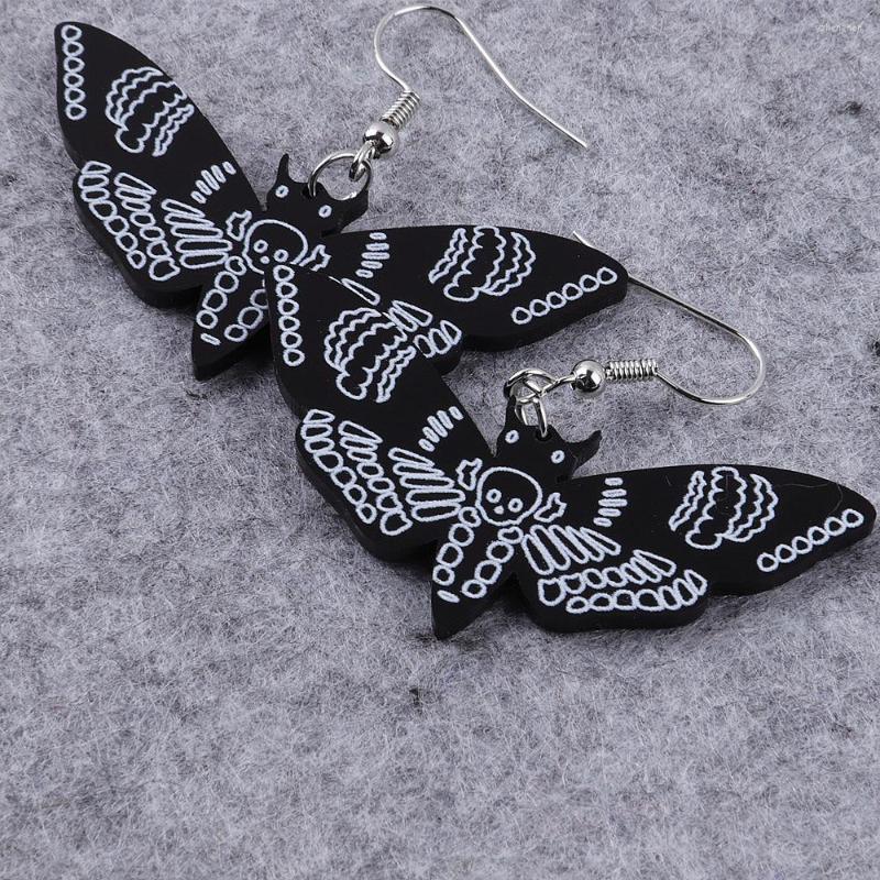 

Dangle Earrings Black Moth Butterfly Acrylic Drop For Women Exaggerated Insect Fashion Female Party Jewelry Gifts