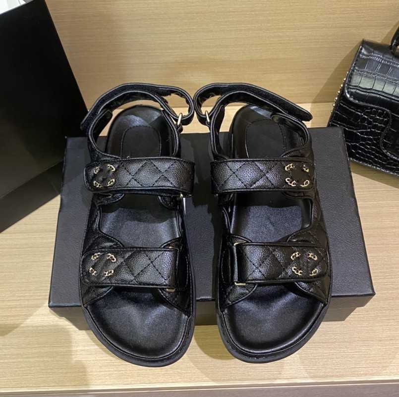 

Fast Delivery Women Dad Sandals 2023 Designer Sandal Shoes casual slippers quilted strap flat slingbacks gold chain interlocking C buckle beach pool slides, #6
