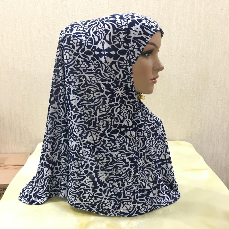 

Ethnic Clothing H1362 Latest Prints Medium Size Hijab Amira Pull On Muslim Scarf Arabic Hats Women's Hearscarf