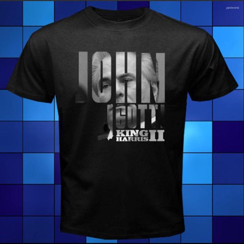 

Men's T Shirts John Gotti Mafia King Harris II Black T-Shirt Size S  L XL 2XL 3XL Casual Brand Clothing Cotton, New shirab6614