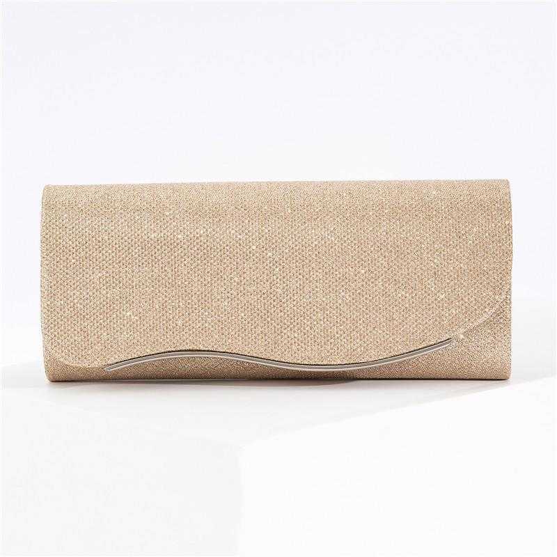 

Womens All Match Shiny Dinner Bag Fashion Dress Garment Shoulder Clutch Chain, Gold