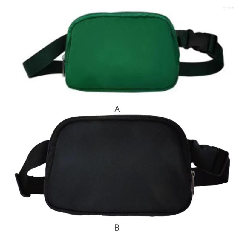 

Outdoor Bags Waist Bag Men Women Fitness Tear-resistant Pack With Zipper Simple Style Pouch Travelling Accessories Green