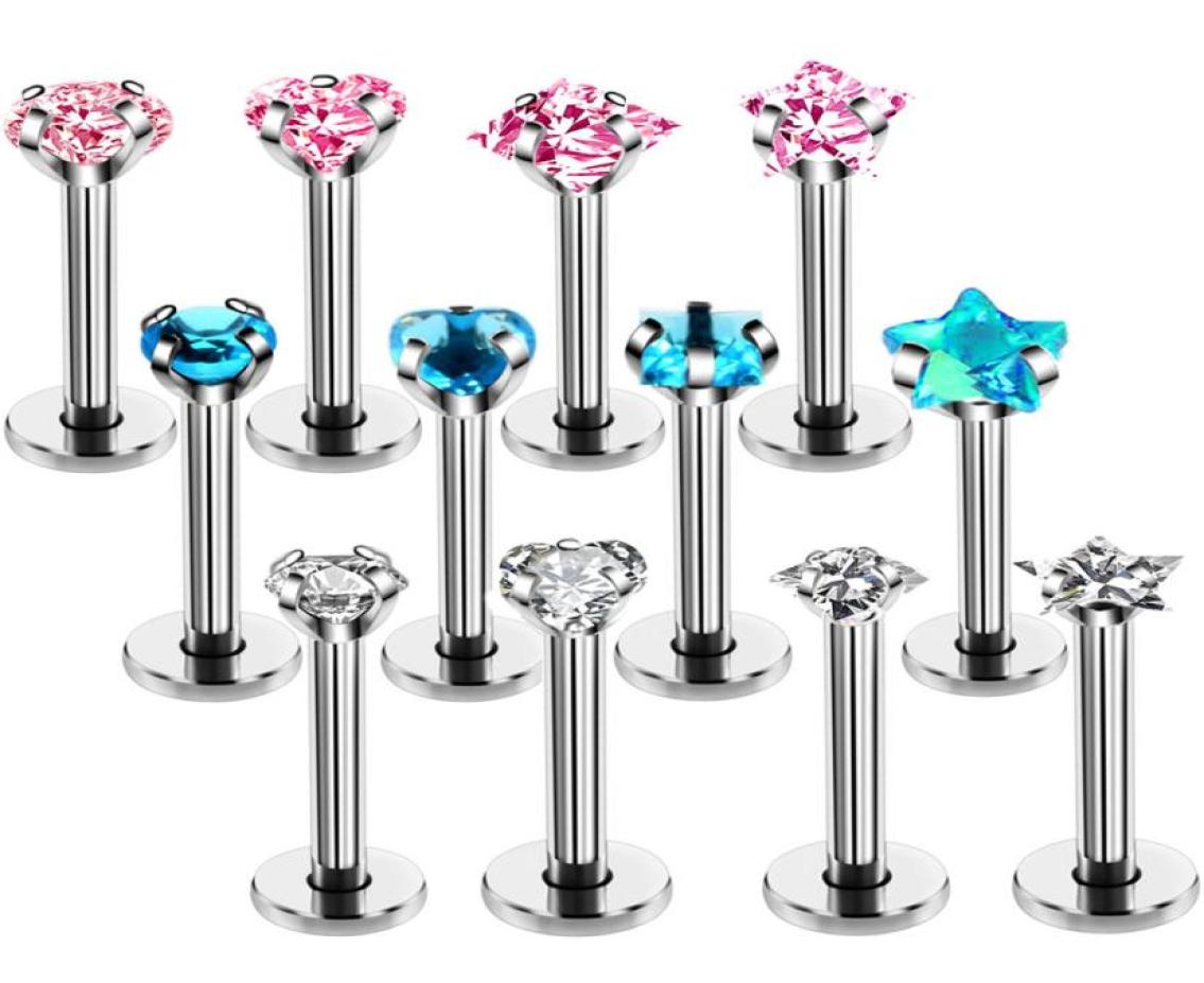 

4Pcslot stainless steel Lip Labret Piercing Ear Helix Tragus Cartilage Studs Piercing Monroe Lip Ring Piercing Jewelry4644332
