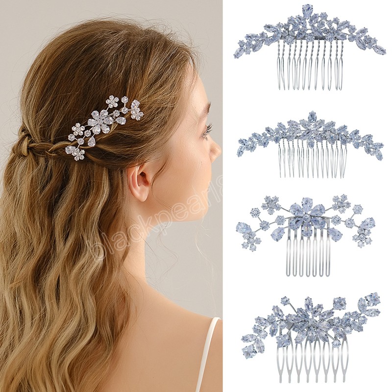 

Wedding Hair Combs Hairpins Clips for Bride Women Girls Hair Jewelry Accessories Bling Rhinestone Headpiece Hair Styling Jewelry