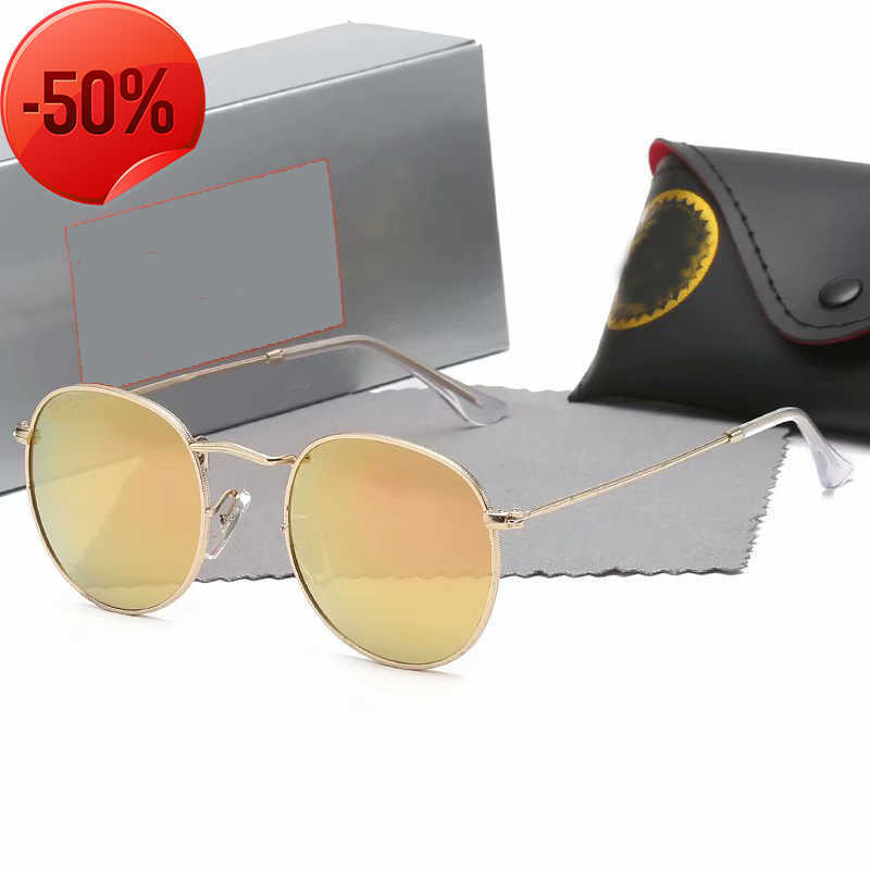 

Classic Round Design UV400 Eyewear Sunglasses Fashion luxury Metal designers Gold Frame Sun Glasses Men Women Mirror Ray 2023 Band Bands Sunglasses Polaroid Lens