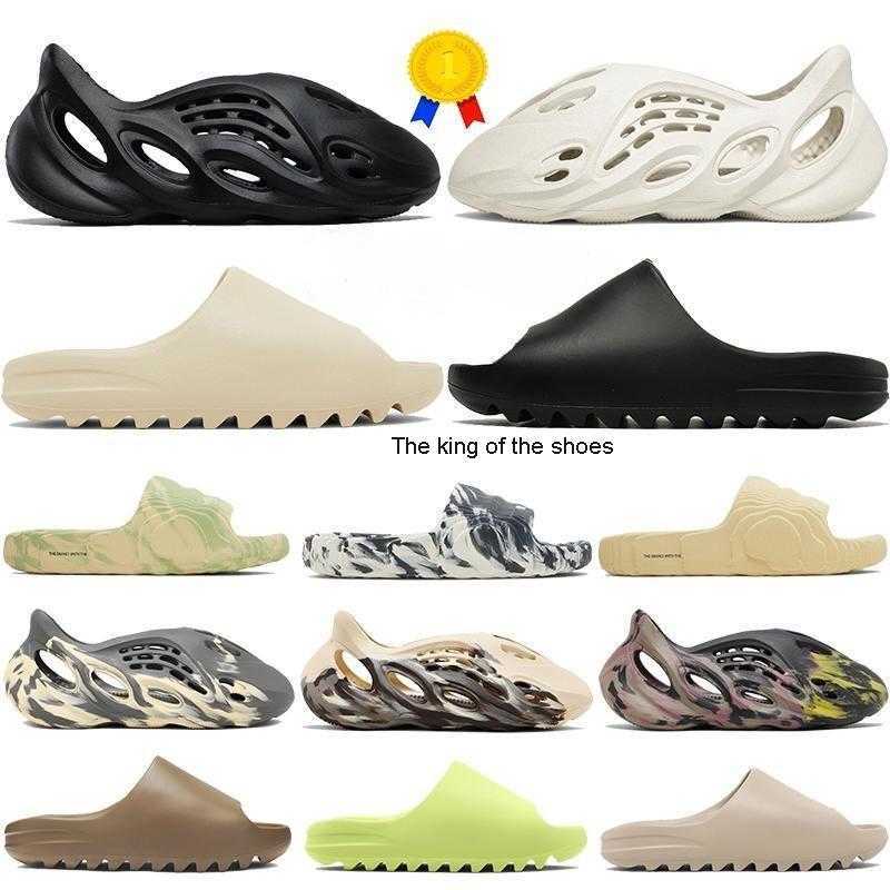 

Designer Slippers Men Women Sandals High quality Foam Runner Onyx Sand Bone Resin Stone Sage Black Grey Slider Slipper Fashion Luxury Summer Beach Slipper US 3.5-12, #21